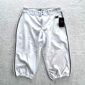 New Balance Men's Large  White Adversary 2.0 Piped Baseball Knickers